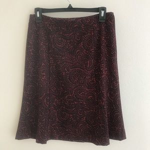 LOFT Floral Flare Pencil Skirt